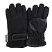 FLOSO® Childrens/Kids Big Boys Thermal Thinsulate Fleece Gloves with Palm Grip (6/7 Yrs) (Black)