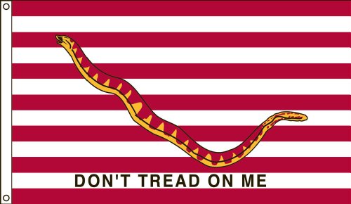 America's Flag Company 6-Foot by 10-Foot Nylon First Navy Jack Historical Flag with Canvas Header and Grommets