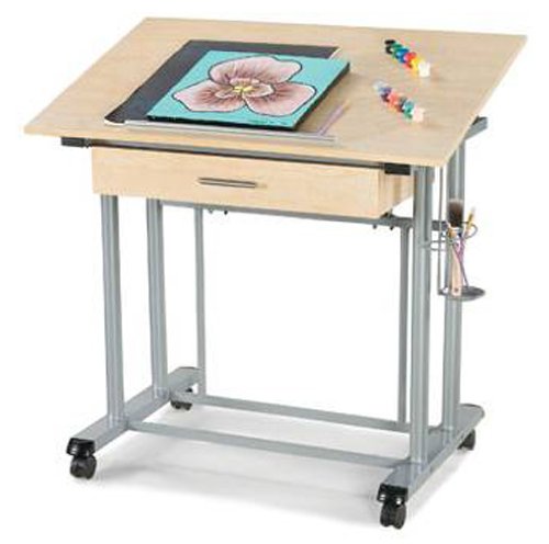 Home Styles Adjustable Drawing and Craft Table with Drawer