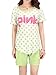 VENTELAN Women Pajamas Short Sleeve Sleepwear Set Summer Green Dots Loungewear