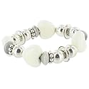 Schmuck-art Stretcharmband Rahel white/silver 22747