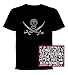 Pirate Flag Mens Lyric T-shirt Large - Created Using All the Lyrics to the Classic Pirate Song 