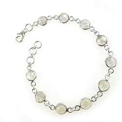 Handmade Jewelery India Sterling Silver Bracelet 7.75 inches