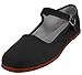 Womens Cotton Mary Jane Shoes Ballerina Ballet Flats Shoes (10, Black 114)