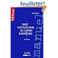 Droit institutionnel de l'Union europ�enne