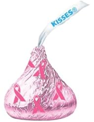 Large Hersheys Kisses Breast Cancer Pendant