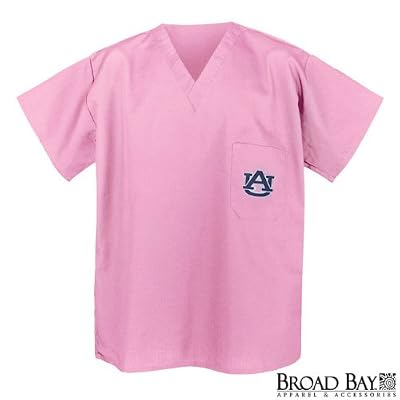 Auburn Pink Scrubs Tops SHIRT -Size XL Auburn Tigers For HER -Officially Licensed NCAA College Logo Apparel Unique GIFT Ideas For Mom Nurses Ladies Students Graduation