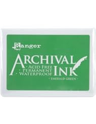 Art and Craft Supply: Ranger Archival Jumbo Ink Pad, Emerald Green, No.3 - Archival