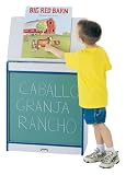 Jonti-Craft 0542JCWW003 BIG BOOK EASEL - CHALKBOARD - BLUE