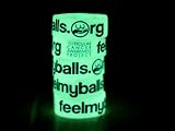 Feelmyballs.org Small Green Glow in the Dark Wristband - 1 Inch Tall 7 Inches Wide for a Teen/Female