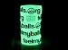 Feelmyballs.org Small Green Glow in the Dark Wristband - 1 Inch Tall 7 Inches Wide for a Teen/Female