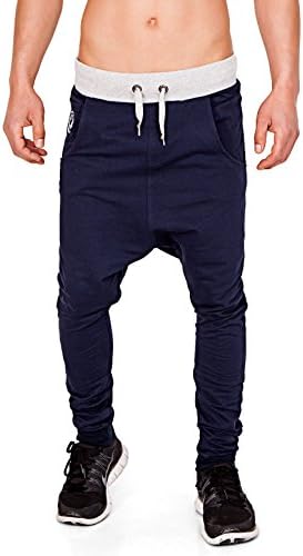 Chick Rebelle Men's Harem Sweatpants 2064 S Navy Blau