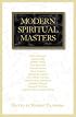 Modern Spiritual Masters: Writings on Contemplation and Compassion (Modern Spiritual Masters)
