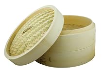Swift Spice 25 cm (10 inches) Bamboo Steamer Set, 2 layers + lid