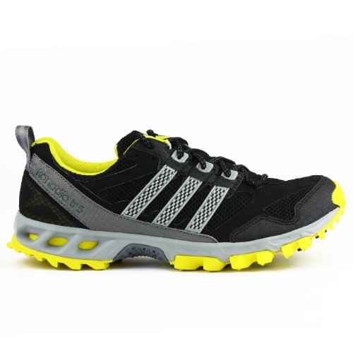 Adidas Kanadia 5 Running Shoe TR - Black/Light Onix/Yellow (Mens) - 9