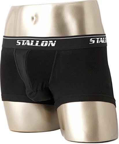 STALLON Men's Functional Boxer Brief Solid Classic 3D Separated Underwear Tensel Fiber Drawers - Deep Black (TD15171) - XL Size
