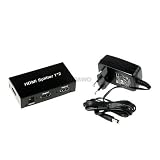 Ligawo - HDMI Splitter 1x2 Matrix Switcher Switch - 3D - FullHD 1080p 1.3b + HDMI