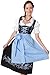 Dirndl Womens 3-Piece Midi Dirndl with Floral Embroidery