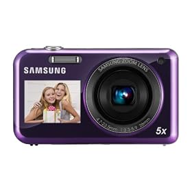 Samsung PL120 Digital Camera - Purple (14MP, 5x Optical Zoom) 1.5 inch Front, 2.7 inch Rear LCD