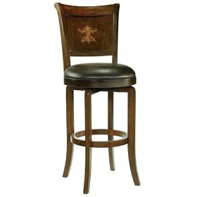 Bradford Swivel Bar Stool Brownvinyl Brown Cherry by Home Decorators Collection