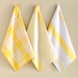 Textured Dishtowels Set of 3 - Yellow