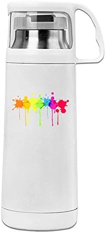 Rainbow Paint Splatter Stainless Steel Travel Mug