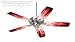 Ceiling Fan Skin Kit (fits most 42inch fans) - Lightning Red - (Fan and fan blades NOT INCLUDED) by wallthat