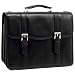FLOURNOY 85955 (Black) Leather Double Compartment Laptop Case