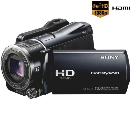 Sony HDR-XR550 240GB High Definition HDD Handycam Camcorder + WSP Case and Mini Tripod.