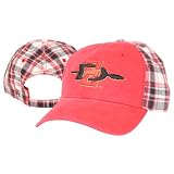 San Diego State University Aztecs Plaid 2-tone Adjustable Slouch Hat- Red/Plaid