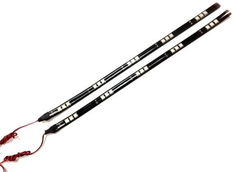 2X 12" WHITE 30 PCS 3-LED CLUSTER HEADLIGHT STRIPS INTERIOR EXTERIOR