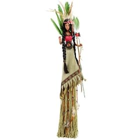 ABEV 15 Polyresin Tassel Indian Doll Duck House ~Retired by Duck House Dolls