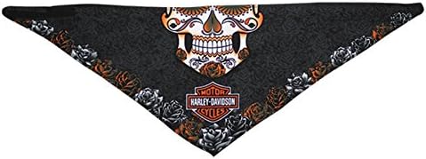 Harley-Davidson Womens Rose Sugar Skull 3-in-1 Convertible Bandana