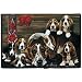 Basset Hound Puppies Family Doormat Rug Mat Door Mat