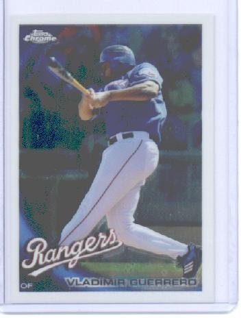 2010 Topps Chrome Baseball Card # 39 Vladimir Guerrero - Texas Rangers - MLB Trading Card in Screwdown Case