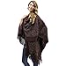 Luxury Divas Metallic Laced Knit Shawl Wrap
