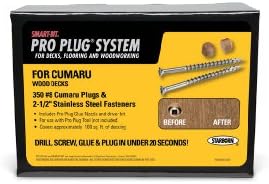 PRO PLUG SYSTEM - Plug & Fastener Kit for CUMARU - 350 count for 100 sq. ft.- plugs 5/16" diameter