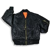 Sportier - Toddler Boys Reversible Flight Jacket, Navy, Orange