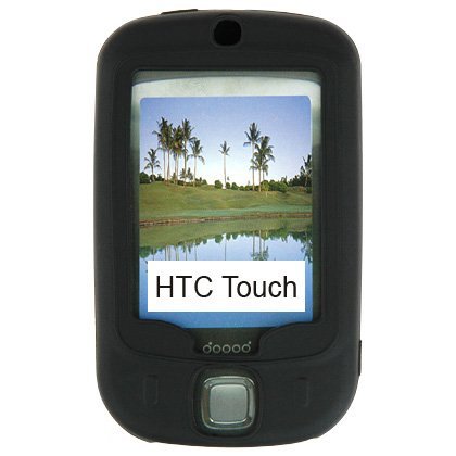 PCMICROSTORE Brand HTC Touch for Sprint Black Silicone Skin Case Cover
