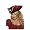 Smiffy's Fever Pirate Hat (Black and Red)