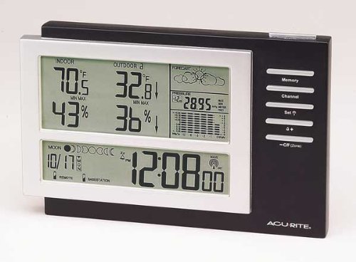 New Accurite Deluxe Wather Station W/Atomic Clock Barometric Pressure Weather Forecasting