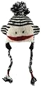 DeLux Cute Sock Monkey Wool Pilot Animal Cap/Hat with Ear Flaps and Poms - More Colors
