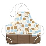 Bumkins Waterproof Toddler Apron - Blue/Chocolate Cubes