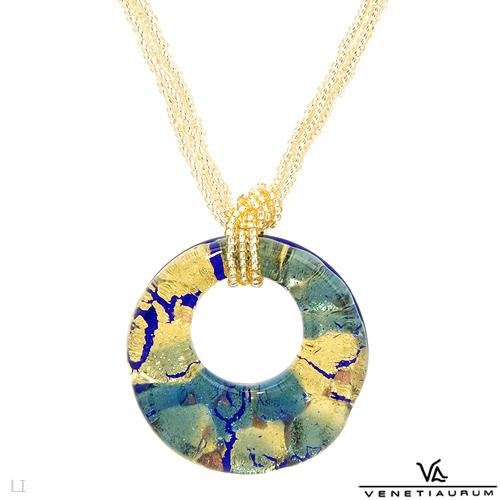 Ciondolo Rettangolare In Vetro Di Murano - Venetiaurum - Multicolore Bronzo Oro Nero - Foto 4