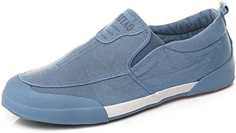 ACETOP Fashion Mens Outdoor Athletic Canvas Exercise Sneakers Casual Breathable Flat Slip On Walking Road Running Shoes