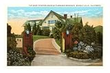 Pickfair, Beverly Hills, Los Angeles, California Architecture Premium Poster Print, 12x18