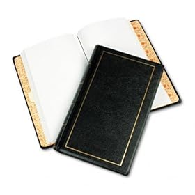 Wilson Jones 039531 - Looseleaf Minute Book, Black Leather-Like Cover, 125 Pages, 8 1/2 x 14-WLJ039531
