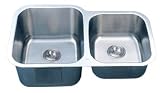 Stainless Steel Kitchen Sink Under-Mount Double-Bowl 16 G LI-300