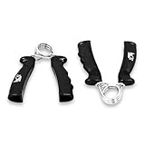 Hand Gripper Pair Heavy Duty Steel Hand Exerciser Fitness Body building Black