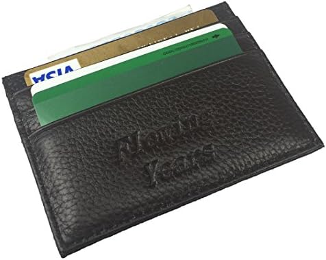Flowing Years Slim Leather Wallet Credit Card Case Sleeve Card Holder(Coffee)